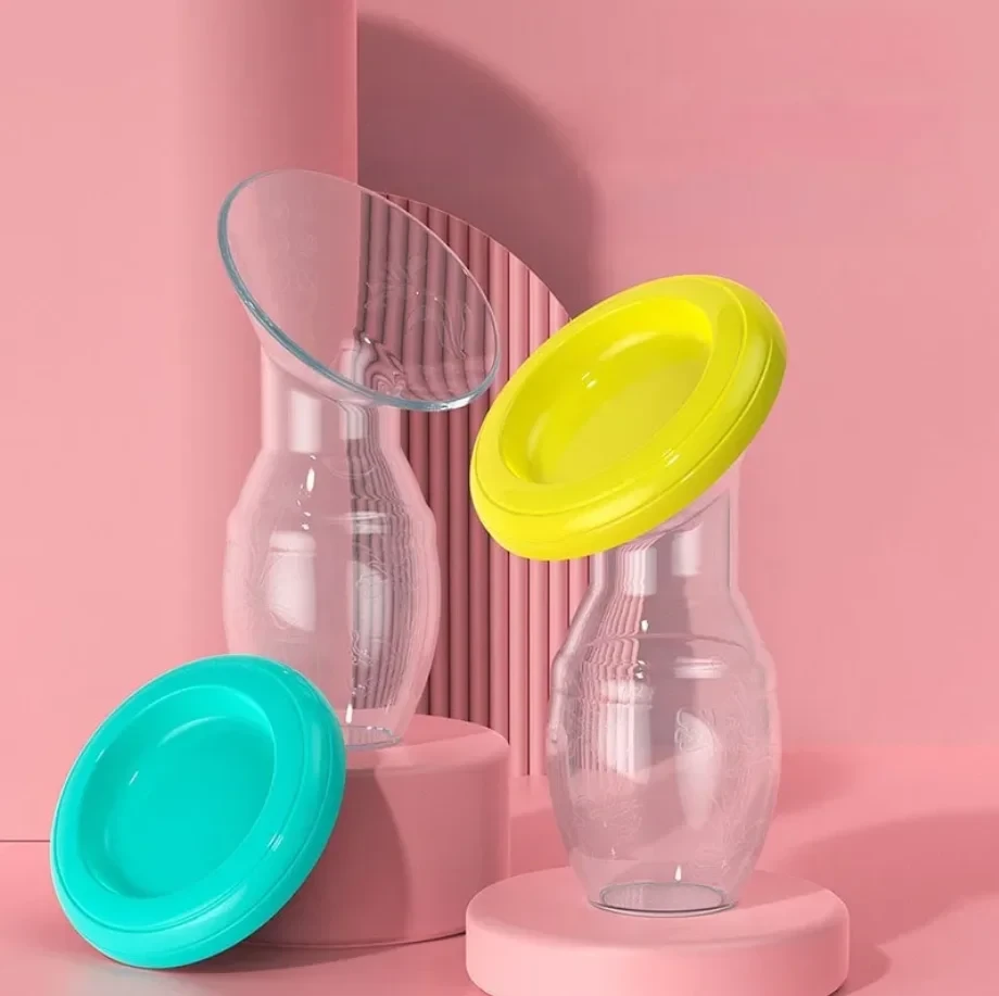 1pcs Portable Silicone Manual Breast Pump Baby Breastfeeding Bottle Multicolor Strong Suction Breastmilk Collector for Female Mom Women