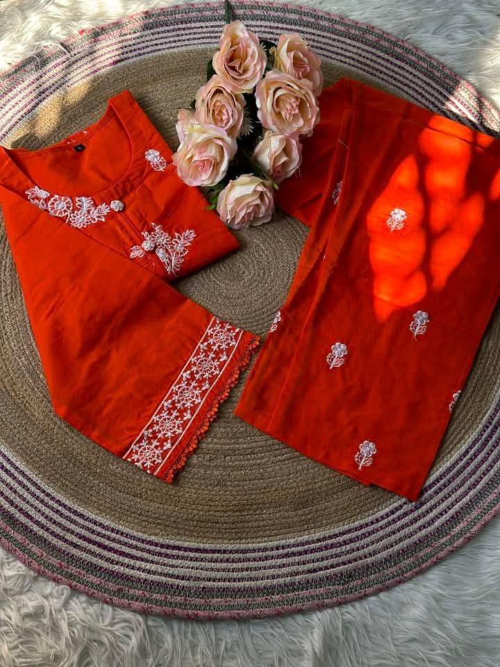 Embroidery Cotton Co-Ord Set For women