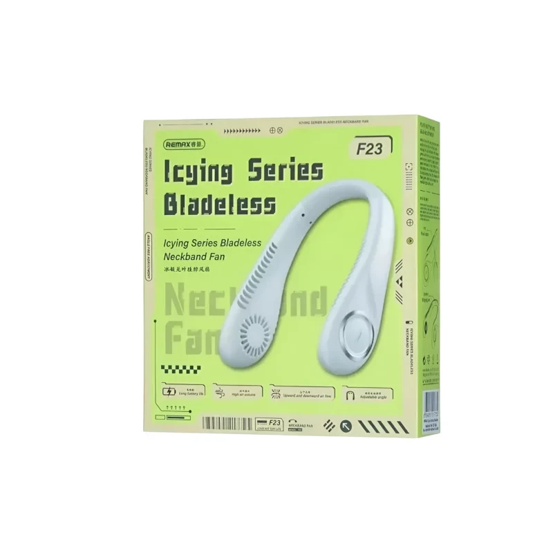 Remax F23 Icing Series Bladeless Neckband Fan – White