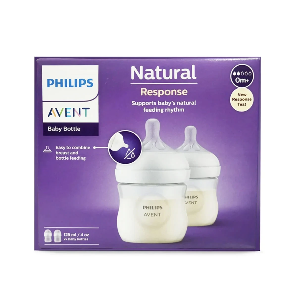 Baby Feeder Philips Avent Natural Feeder Bottle 0m+ 125ml (Pack Of 2)