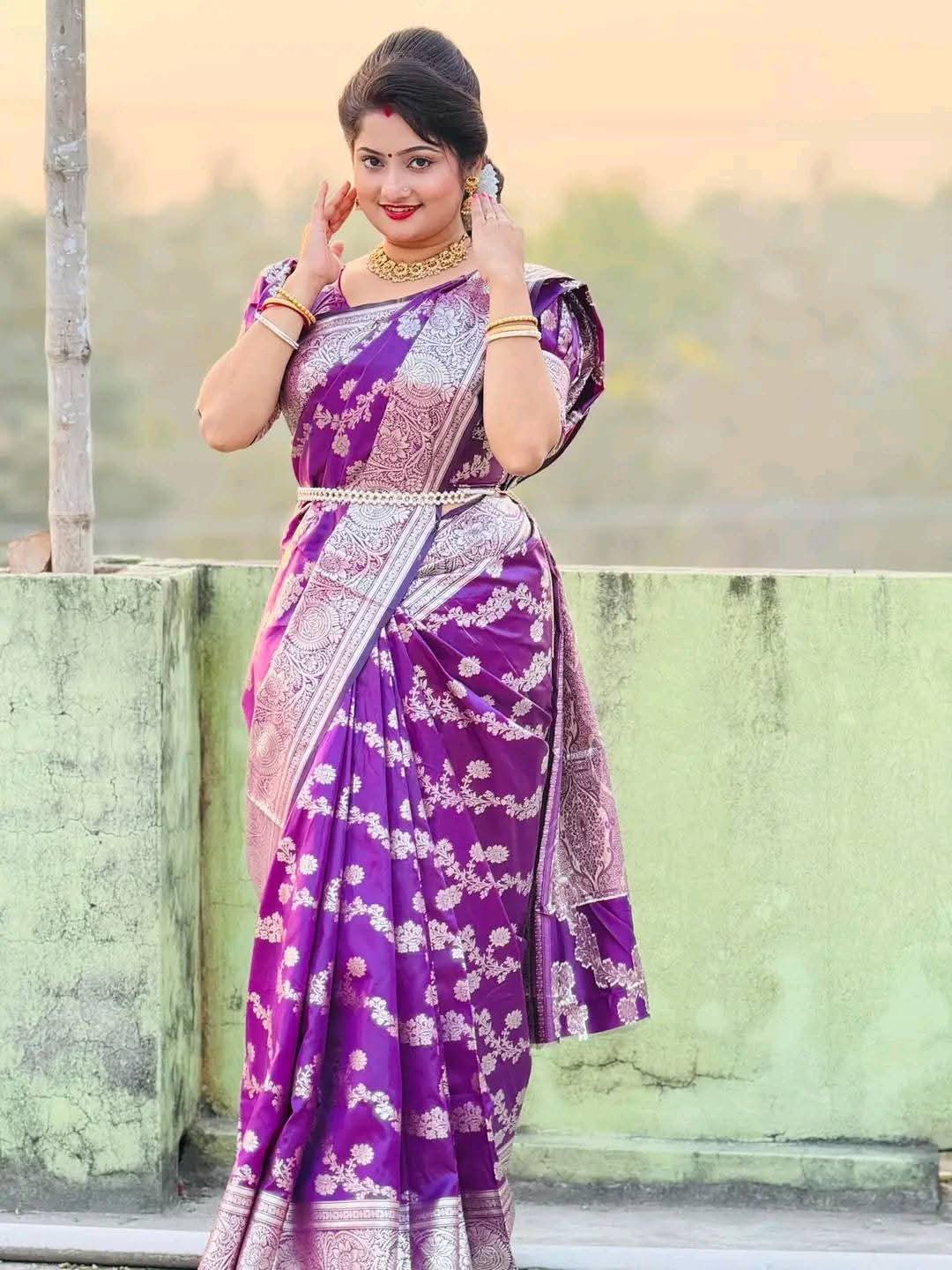 Indian Soft Katan Saree For Ladies