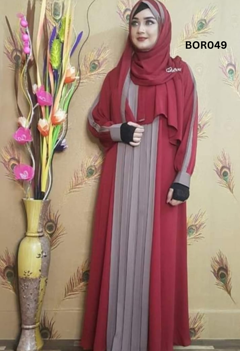 Women Attractive High-Quality Borka Fabric Abaya Set For Women