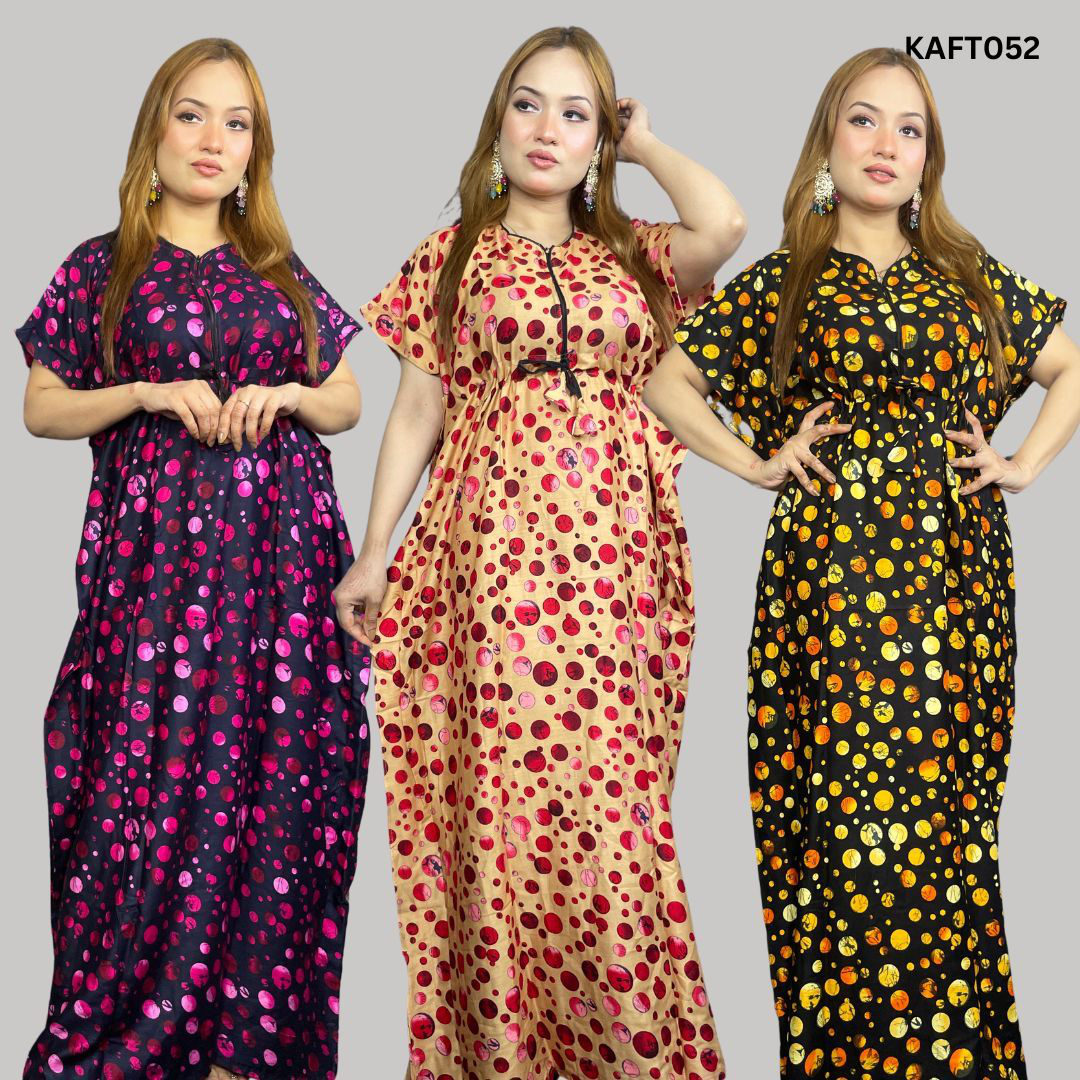 Long Kaftan Maxi Combo Pack of 3 For Ladies