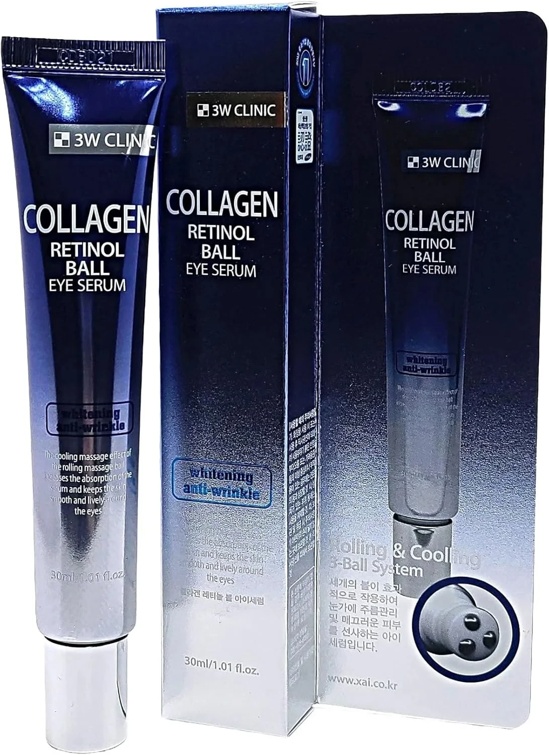 3W Clinic Collagen Retinol Ball Eye Serum 30ml | Korea