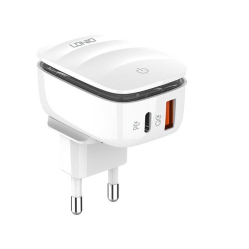 LDNIO A2425C PD 20W Dual-Port USB C Wall Charger With Night Light