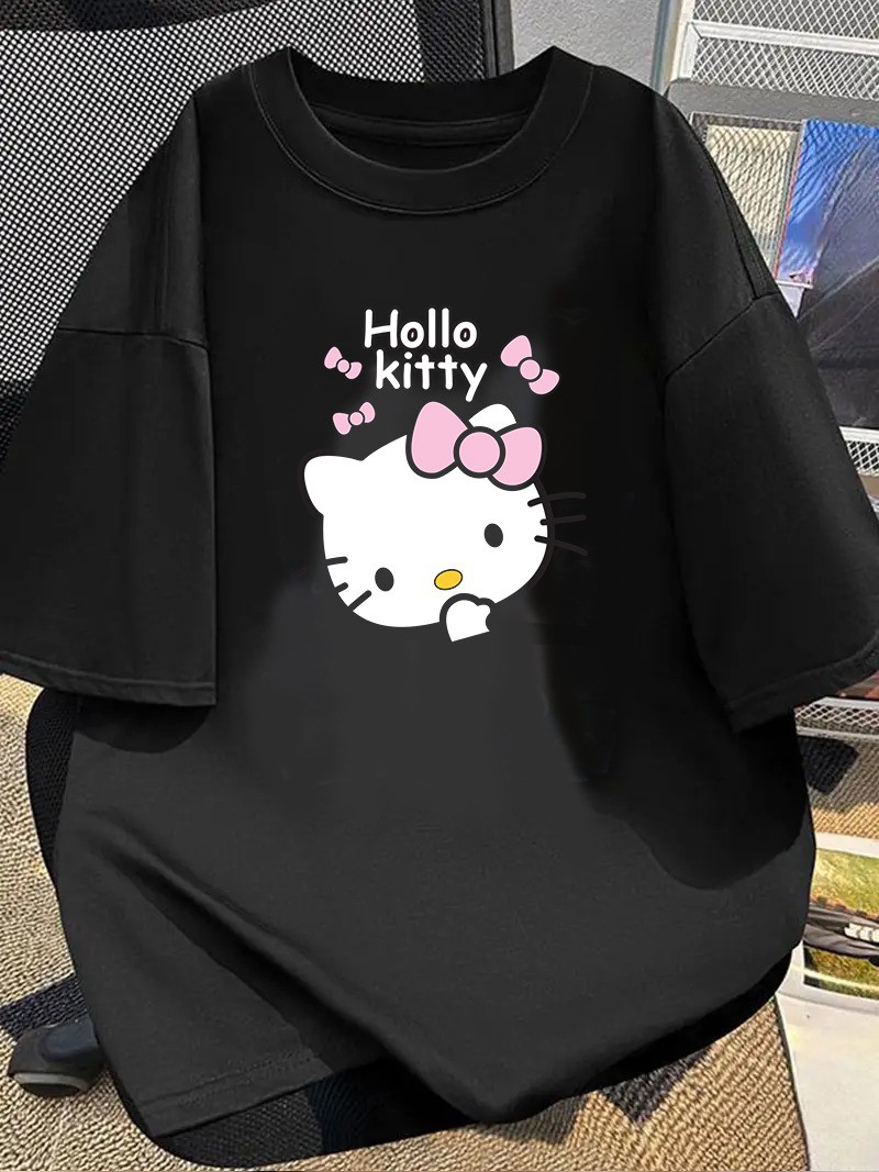 Black Drop Shoulder Ladies T-shirt