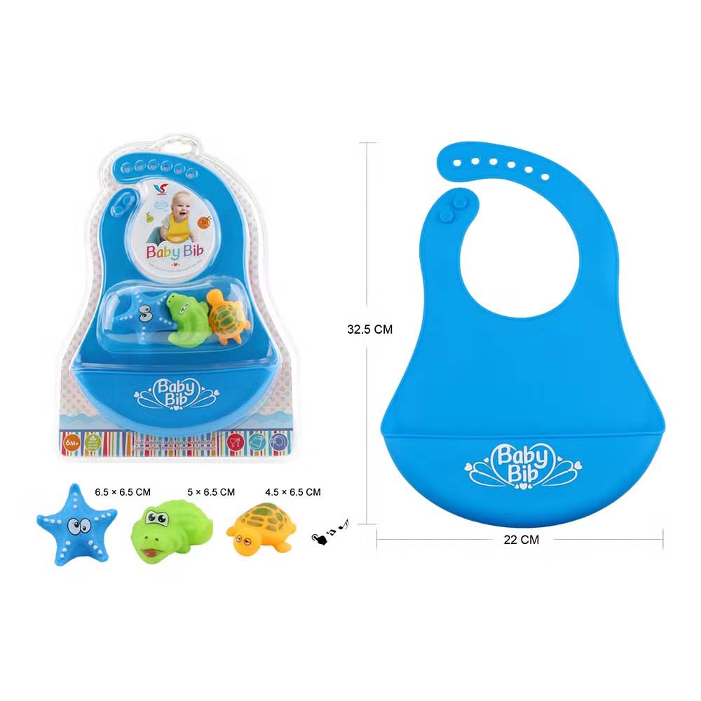 1pcs Plastic Dining Feeding Bibs for Kids Multicolor Available