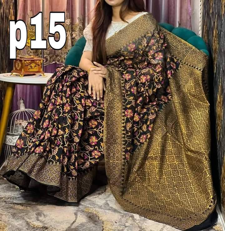 Half Silk Handprited Sarees