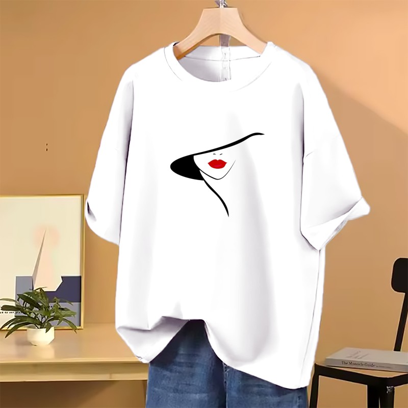 Lovely Drop shoulder T-shirt for Women(10)