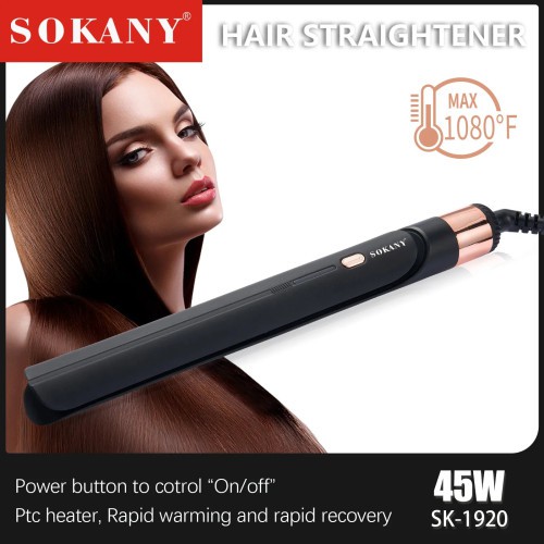 Sokany SK-1920 Hair Straightener Ceramic 1080 degree F Max