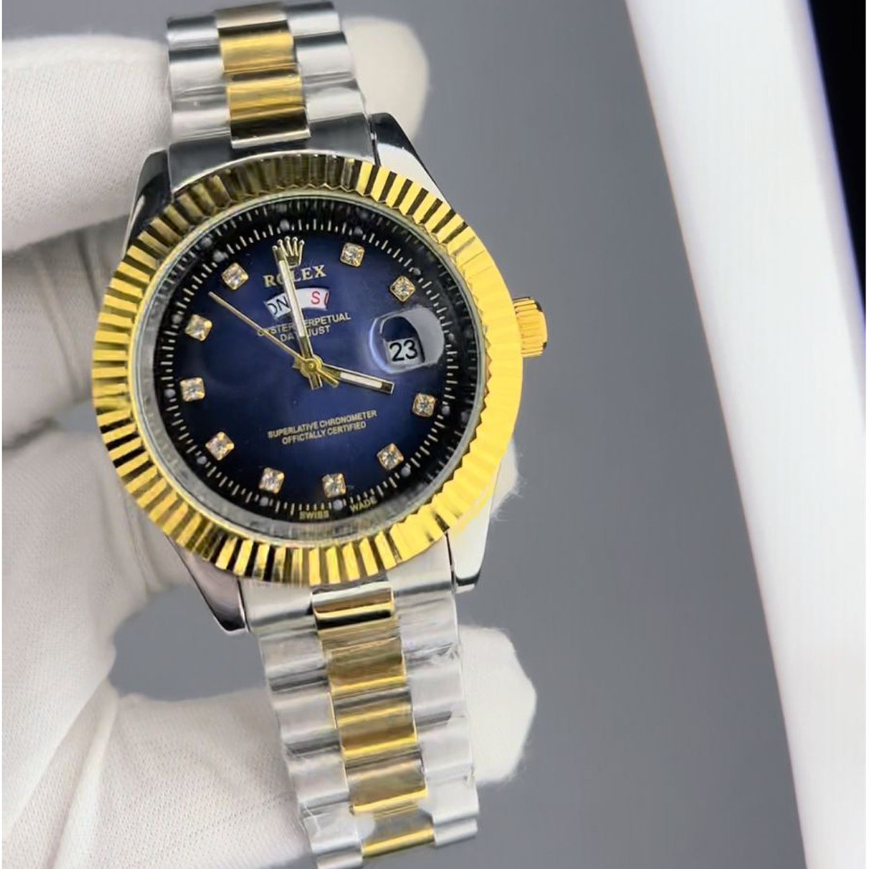 Rolex Quartz Movement Stainless Steel Analog Watch for Men -(2)