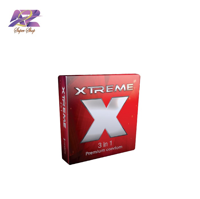 Xtreme - 3 In 1 Premium Condom - Single Pack - 3Pcs