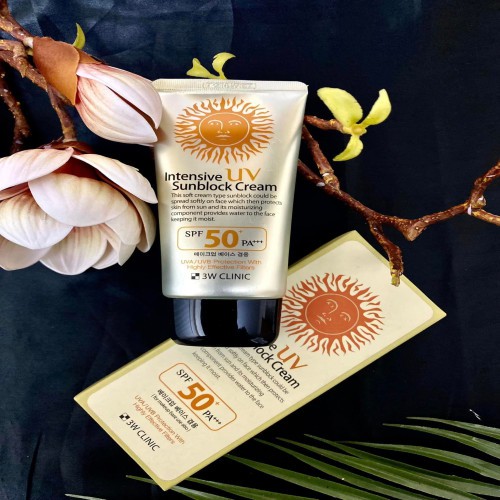3W Clinic Intensive UV Sunblock Cream SPF 50+PA+++ 70ml Made in Korea