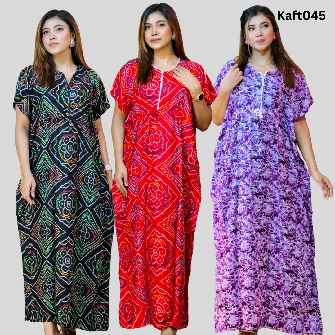 Long Kaftan Maxi Combo Pack of 3 For Women's