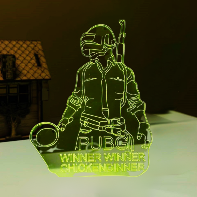 GearUP Acrylic Multicolor Night Lamp (Only Acrylic) PUBG