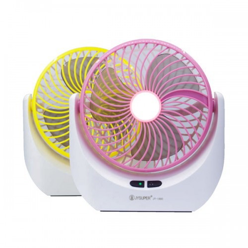 JY Super lithium rechargeable mini table fan with LED light - JY-1880
