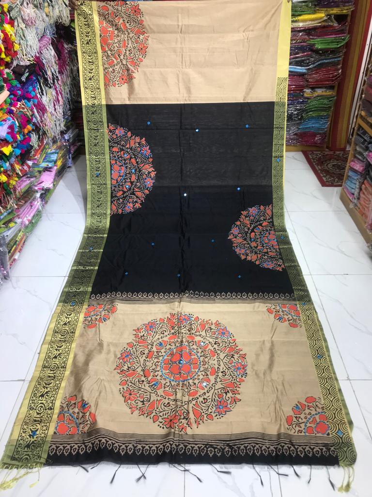 New Best Beige Dhupian Silk Saree