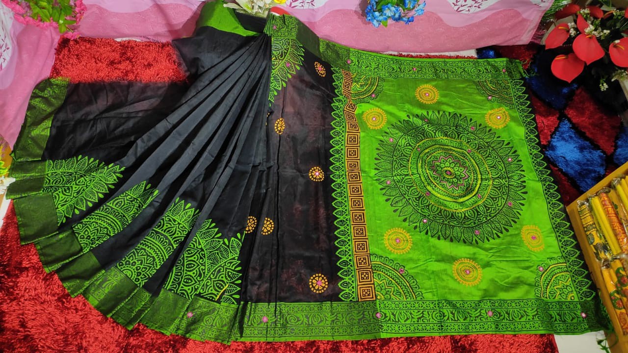 Embroidered Dupion Silk Saree