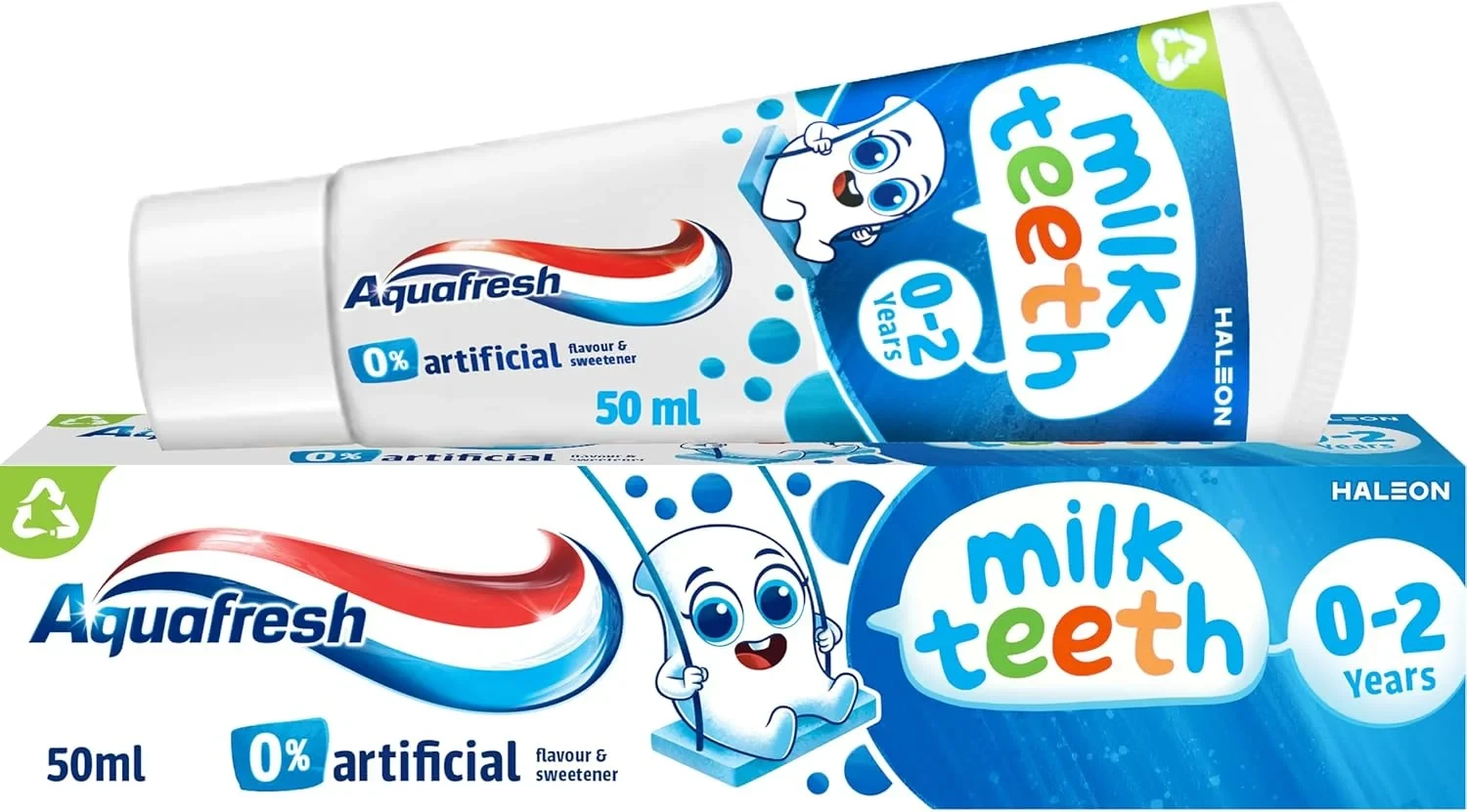 Aquafresh Milk Teeth 0-2 Years Kids Toothpaste 50ml Toddler Toothpaste for Infants, Gentle care for Milk Teeth | UK