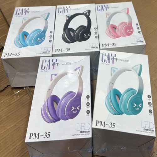 PM-35 Cat RGB Bluetooth Headphone