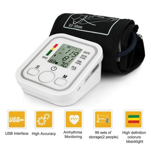 Blood Pressure Monitors with Adjustable Cuff and Large LCD Display BP Monitor Machine for Home Use