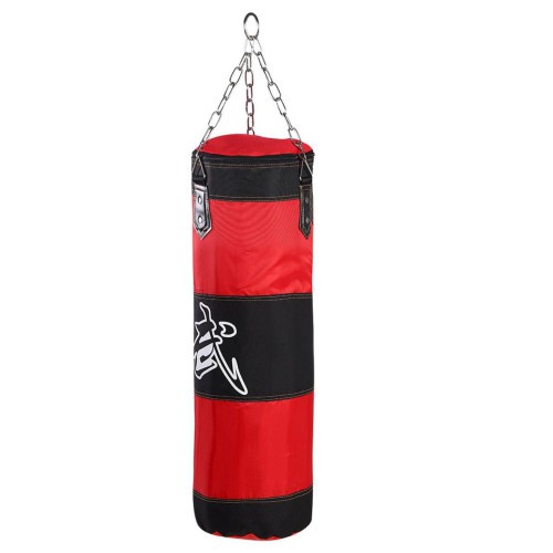 Red Boxing Bag Punch Kick Martial Art Bag Long 80cm