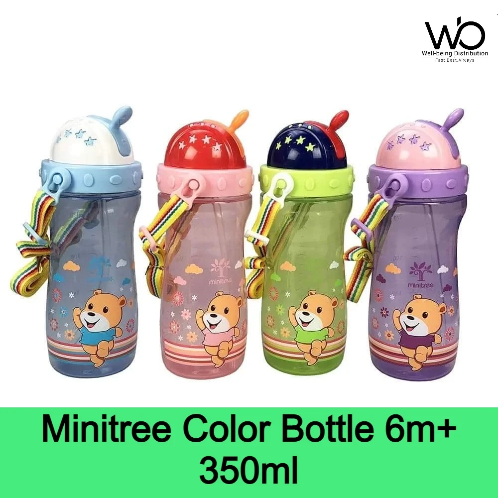 Baby Mumpot Waterbottle Minitree Crystal Color Training Plastic Cup 6m+ 350ml (Multicolor)