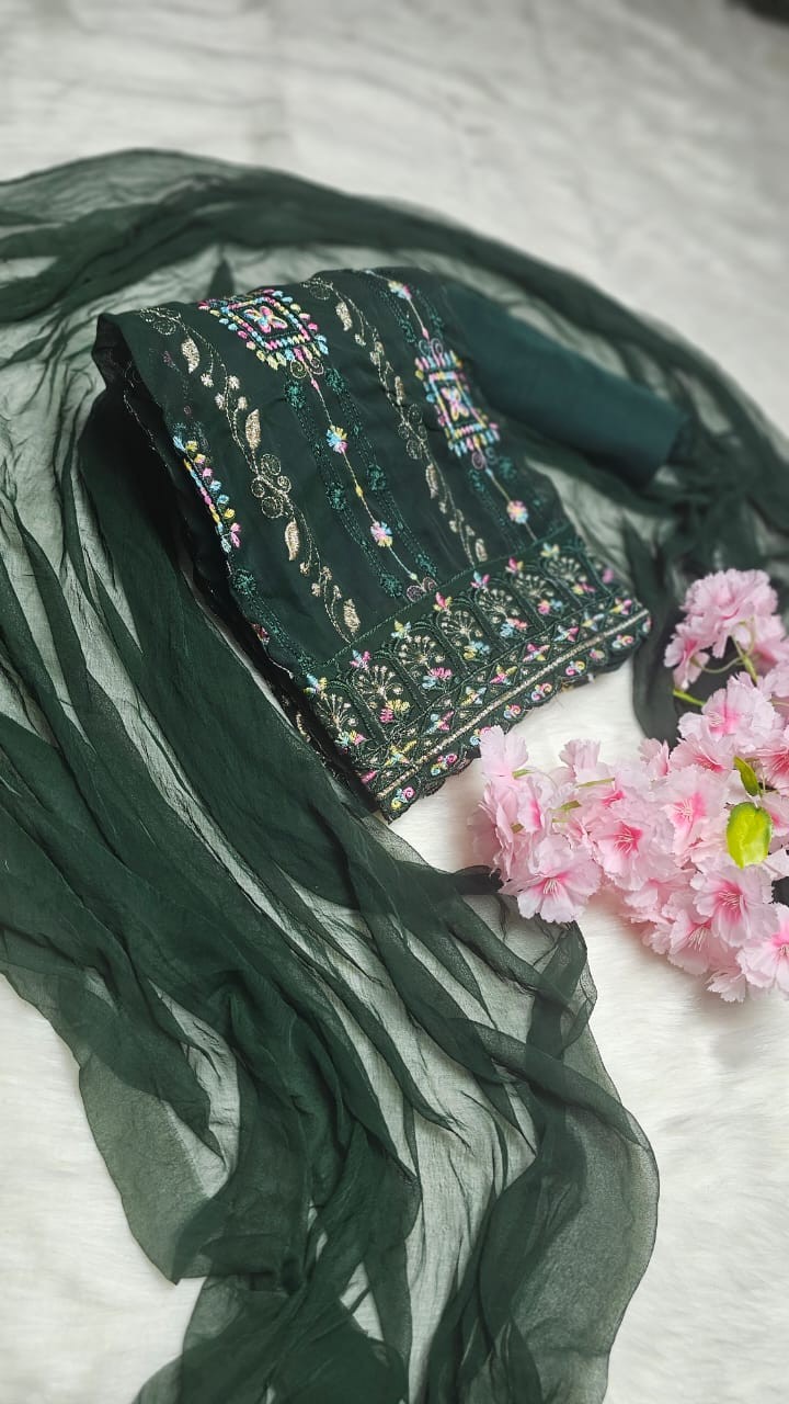 Indian Unstitched Georgette Three Piece (4)