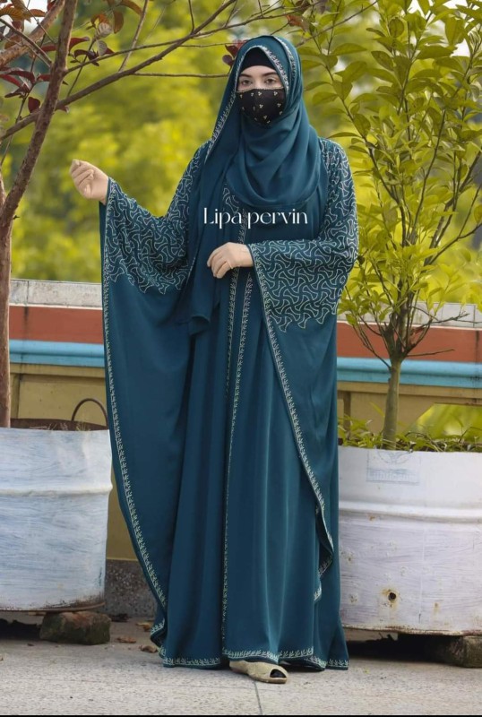 Premium Stone Borka with Hijab