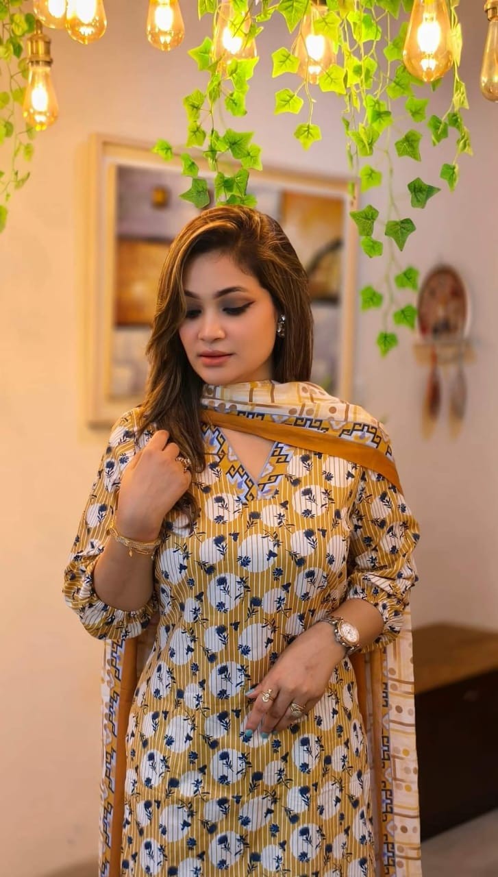 Cotton Gown Three Piece (2)