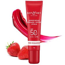 Dot & Key Ceramide & Peptide Barrier Repair Lip Balm 10gm Spf 50,Pa+++ For Normal Skin| Plush Pink |Boosts Collagen & Instantly Plumps Lip| Lip Balm For Women