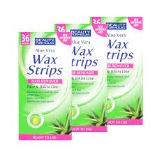 Beauty Formulas Aloe Vera Wax Strips Hair Remover 36pcs