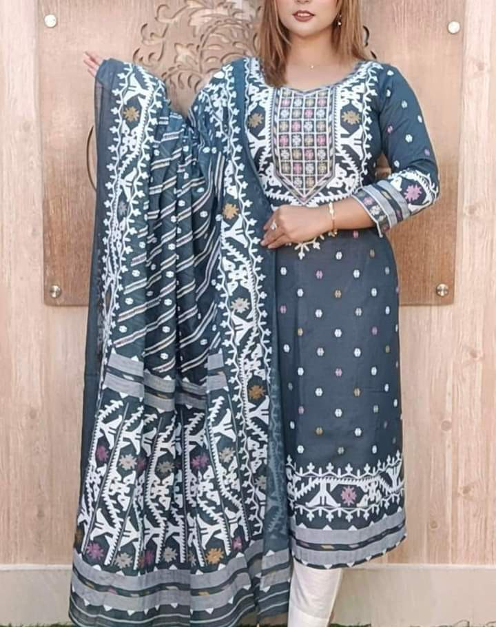 very creative neck design Three Piece