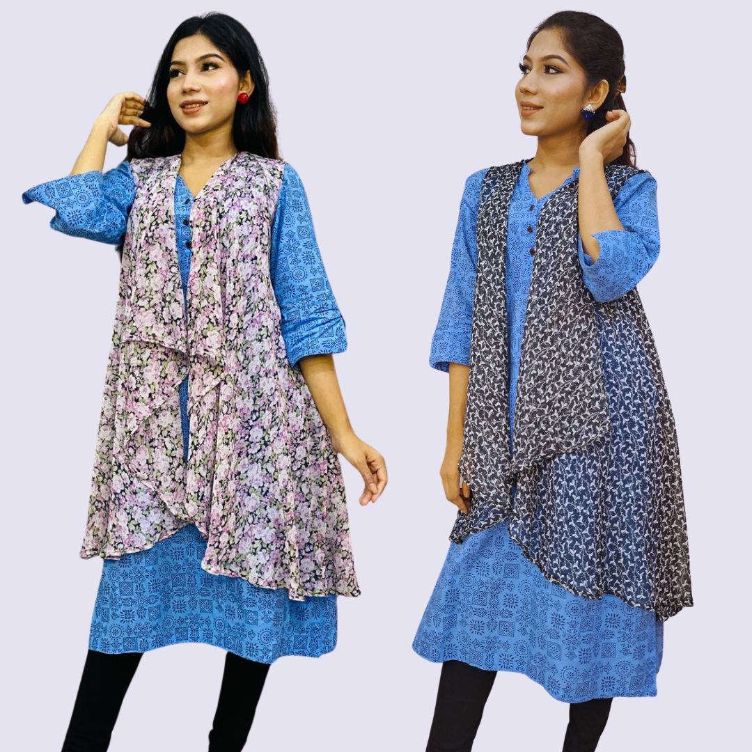 Semi Long Shrug for Women Set of Two