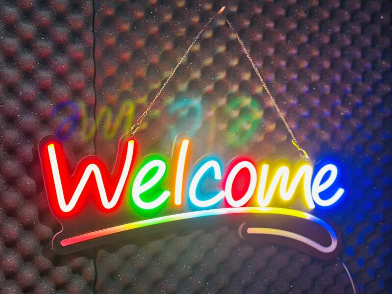 GearUP WELCOME Neon Sign For Greetings at Shop, Restaurant , Pharmacy, Cafe