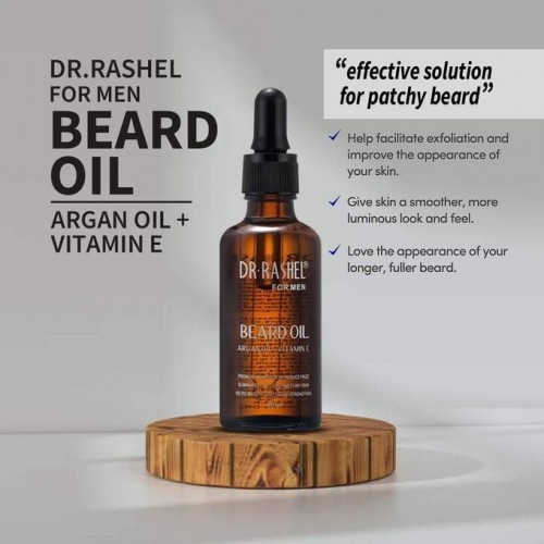 Dr. Rashel Beard Oil With Argan Oil + Vitamin E For Men - 50ml