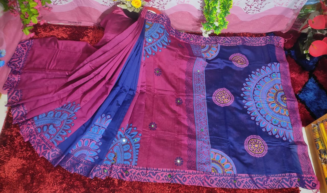 Embroidered Dupion Silk Saree