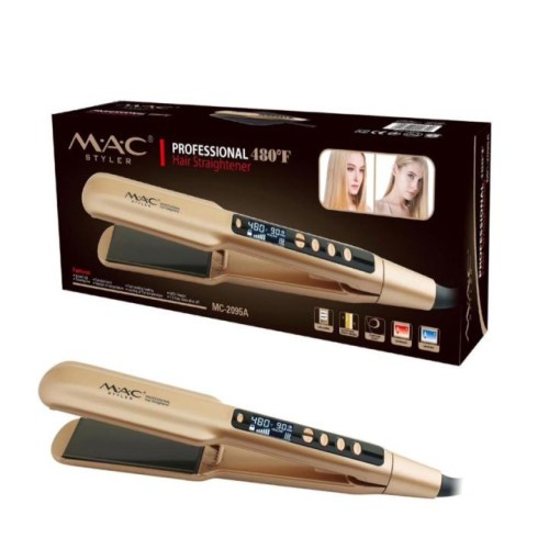 Mac Hair Straightener 480F Fast Heating Customized Titanium Flat Iron Professional For Salon