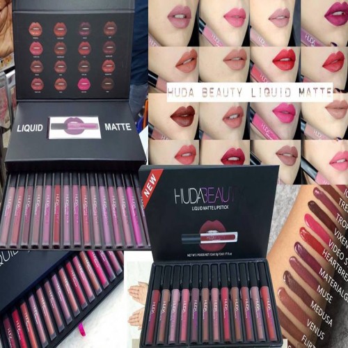 HUDA BEAUTY Liquid Matte Lipstick (16pcs)