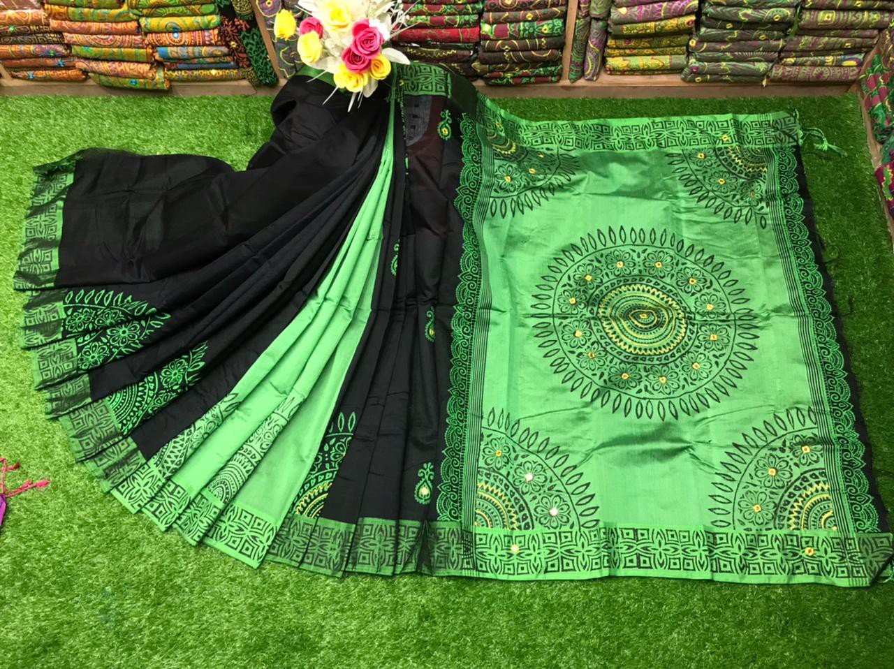 Embroidered Dupion Silk Saree