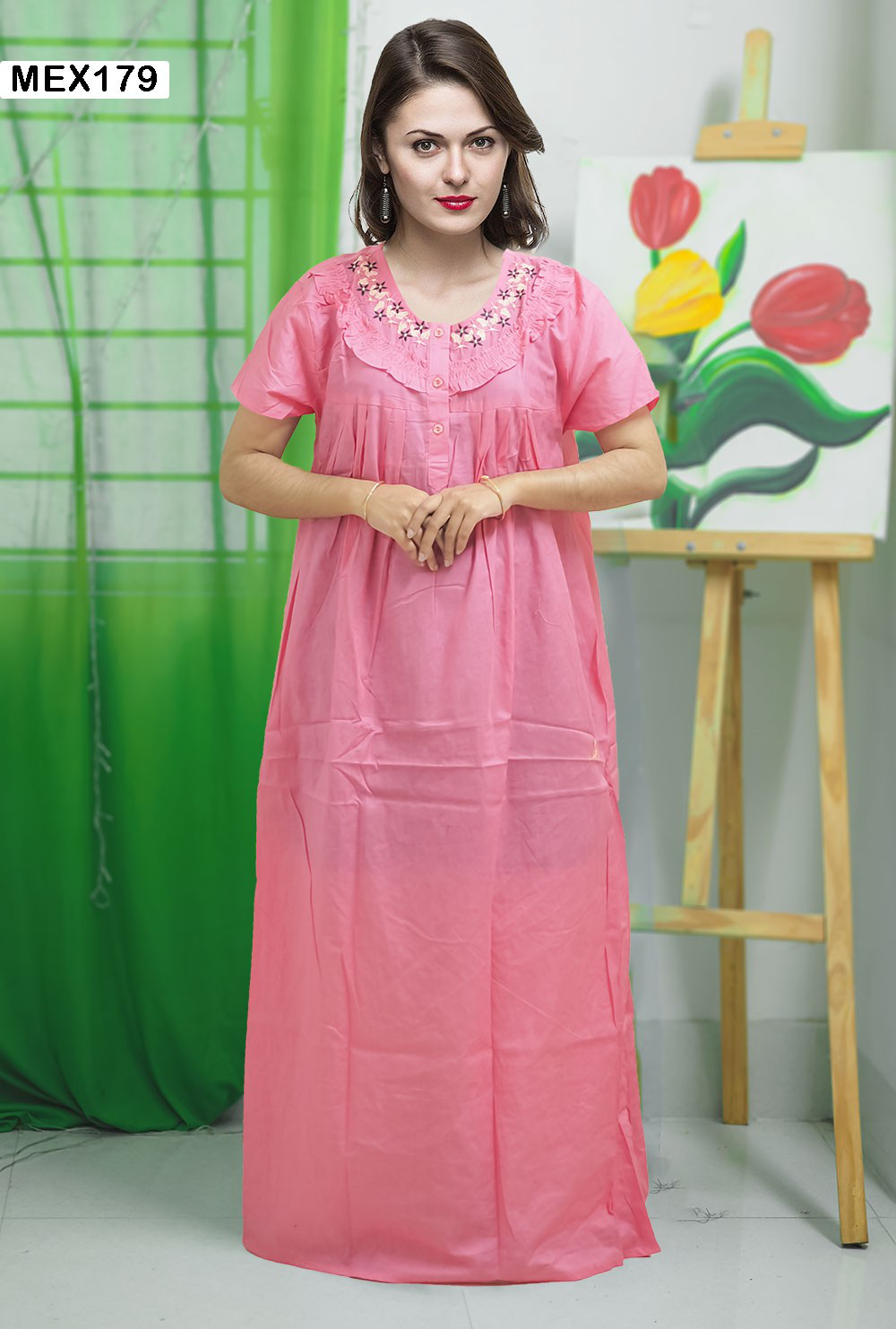 cotton maxi dress for women