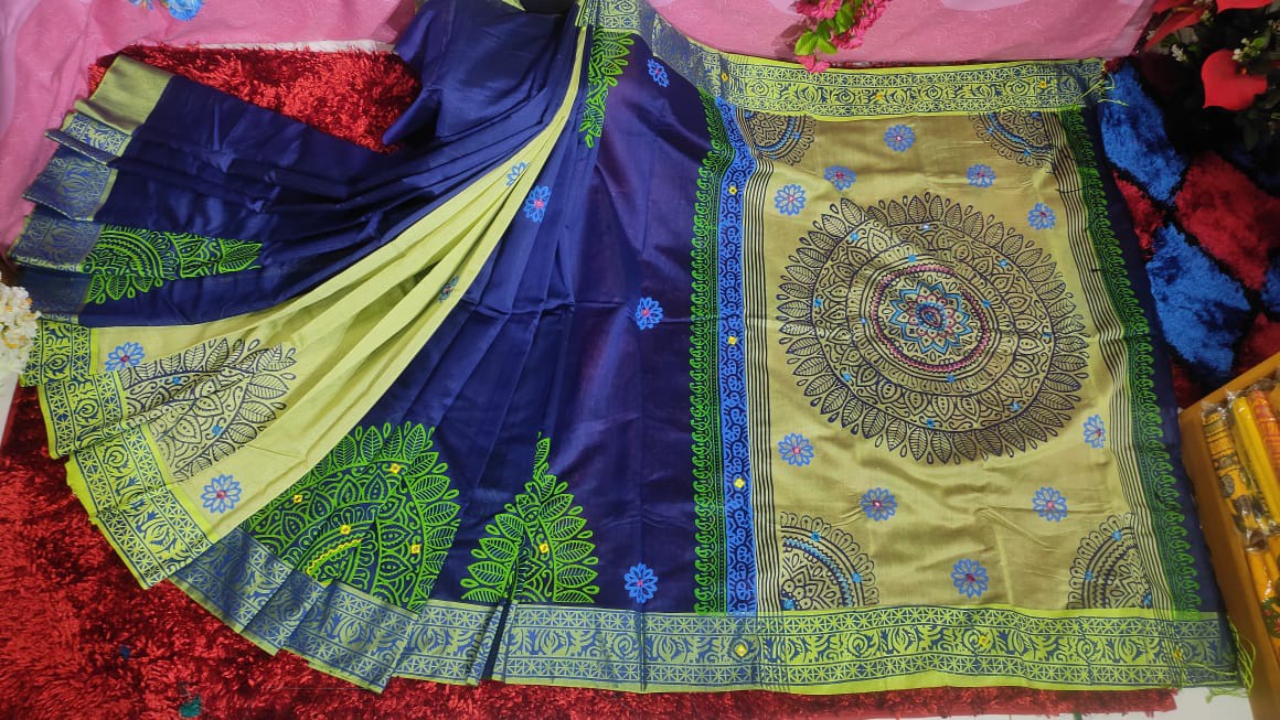 Embroidered Dupion Silk Saree