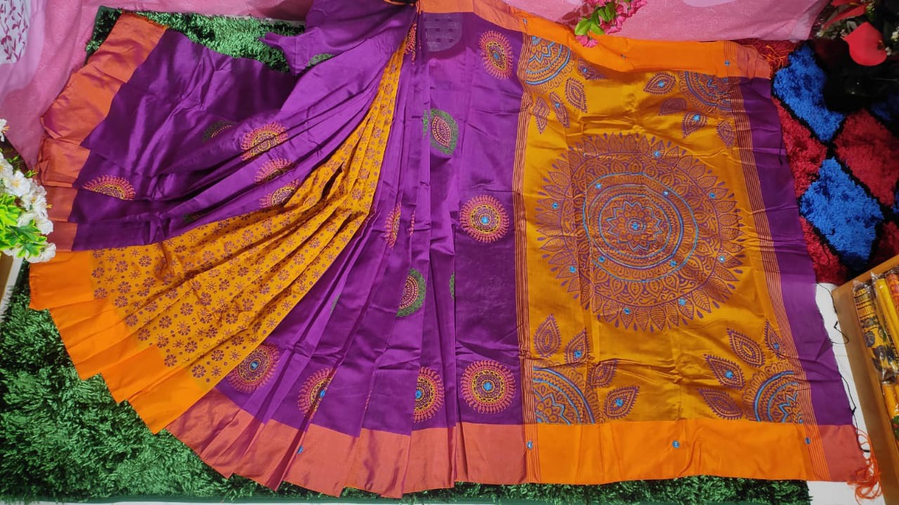 Embroidered Dupion Silk Saree