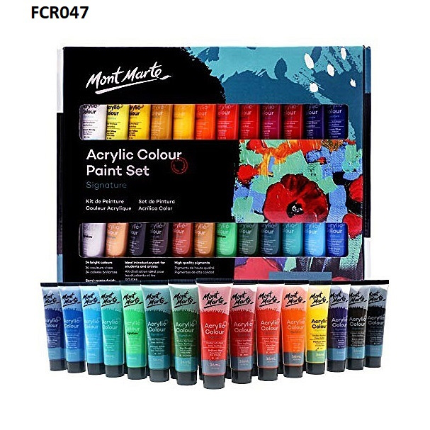 Mont Marte Acrylic Colour Paint Set Signature 24pc x 36ml