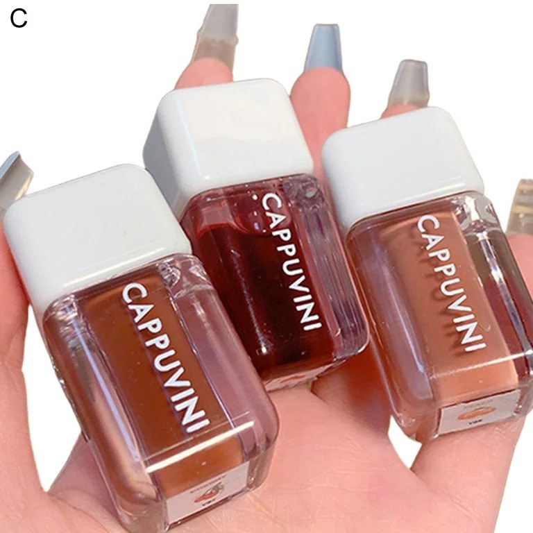 Cappuvini 3pcs Light Sensitive Jelly Lip Oil Set Lip Care
