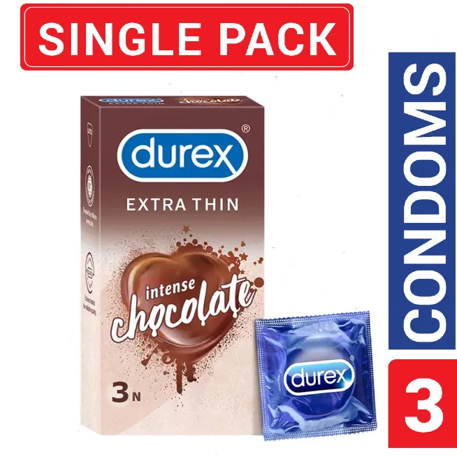 Durex Extra Thin Intense Chocolate Flavored Condom Single Pack 3×1=3pcs