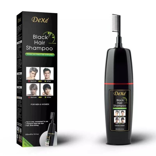Dexe Hair Color Black Shampoo With Ammonia free And Herbal Ingredient 200ML