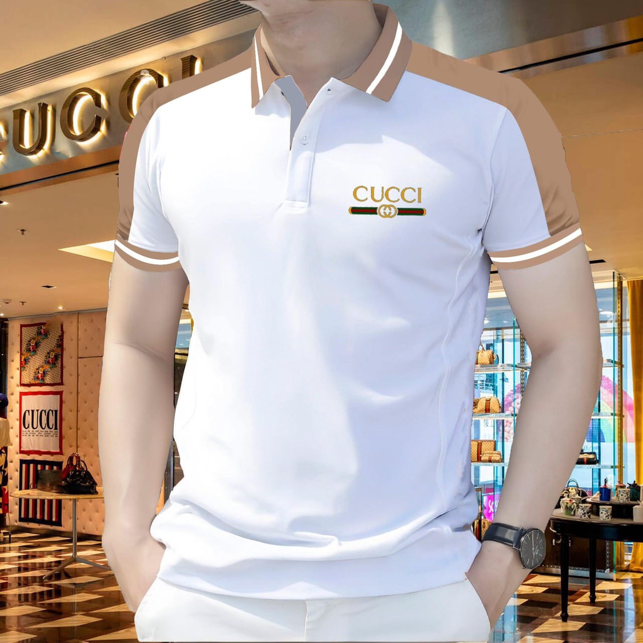 Stylish Polo Shirt white