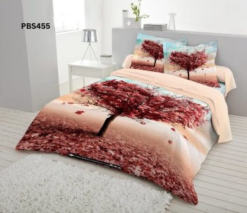 Cotton Multicolor King Size Bed sheet With Two Matching Pillow Covers