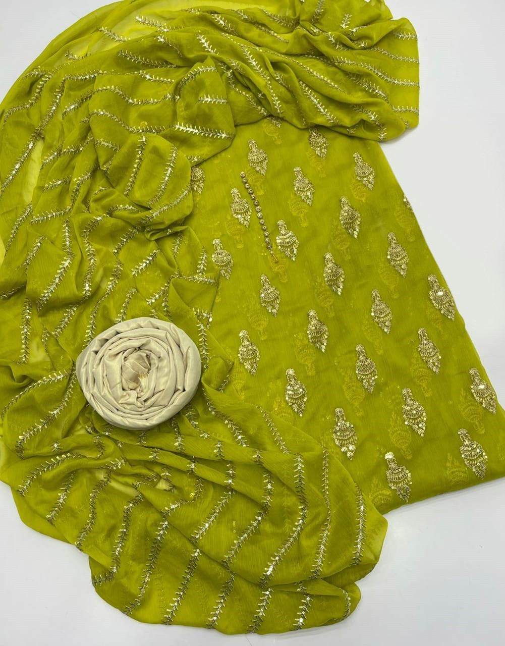 Unstitched Georgette Three Piece